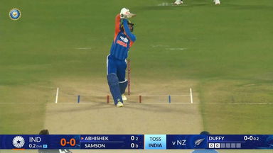 IND vs NZ 2026, 5th T20I: Abhishek Sharma Six