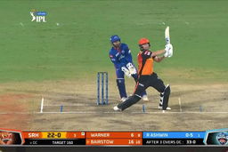 M20: SRH vs DC – Jonny Bairstow Six