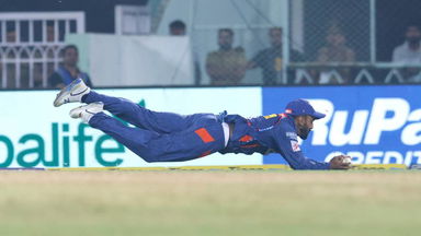 Splendid flying grab: KL Rahul pulls off a stunning diving catch
