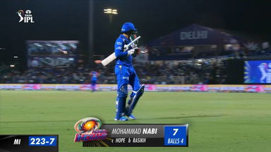 M43: DC vs MI – Mohammad Nabi Wicket