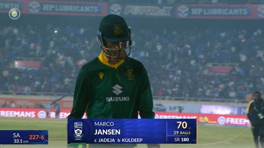 IND vs SA 2025, 1st ODI: Marco Jansen Wicket