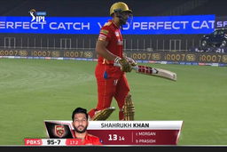 M21: PBKS vs KKR – Shahrukh Khan Wicket
