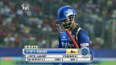 M3: KXIP vs RR – Ajinkya Rahane Wicket