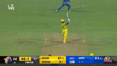 M12: MI vs CSK – Ajinkya Rahane Six