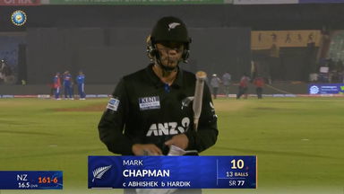 IND vs NZ 2026, 2nd T20I: Mark Chapman Wicket