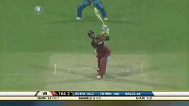 2ND ODI: IND vs WI – Dwayne Smith Six