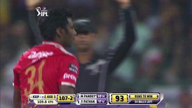 M60: KKR vs KXIP – Manish Pandey Six