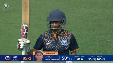 Senior Womens One Day Trophy 2024 QF3, Madhya Pradesh vs J & K: Chitra Singh Jamwal's fighting knock of 65(84)