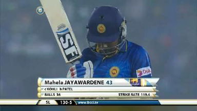 1ST ODI: IND vs SL – Mahela Jayawardene Wicket
