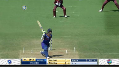 IND vs WI 2022, 3RD ODI: Shikhar Dhawan Six