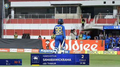 IND-W vs SL-W 2025, 3rd T20I: Harshitha Samarawickrama Wicket