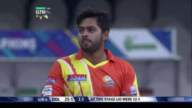 CLT20 2014 M14: DOL vs LIO  –   Fall Of Wickets
