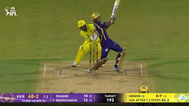 IPL 2026 M22: CSK vs KKR - Angkrish Raghuvanshi Six
