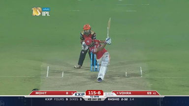 M19: SRH vs KXIP – Manan Vohra Six