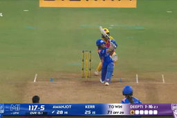 Six: Match 10, UP Warriorz vs Mumbai Indians, WPL 2026: Amanjot Kaur Six