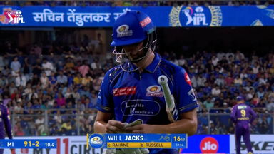 IPL 2025 M12: MI vs KKR - Will Jacks Wicket