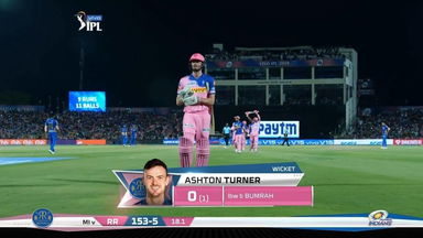 M36: RR vs MI – Ashton Turner Wicket