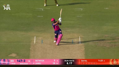 IPL 2025 M28: RR vs RCB - Dhruv Jurel Six