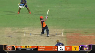 M03: SRH vs KKR – Manish Pandey Six