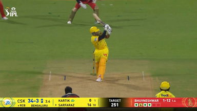 IPL 2026 M11: RCB vs CSK - Sarfaraz Khan Six