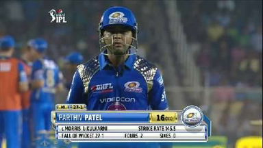 M9: RR vs MI – Parthiv Patel Wicket