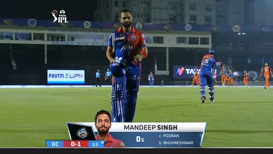 M50: DC vs SRH – Mandeep Singh Wicket