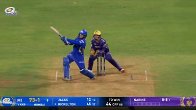 IPL 2025 M12: MI vs KKR - Ryan Rickelton Six