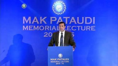 VVS Laxman delivers MAK Pataudi Memorial Lecture 2014-15