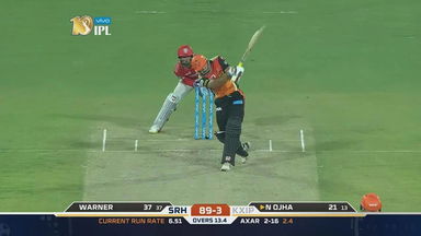 M19: SRH vs KXIP – Naman Ojha Six