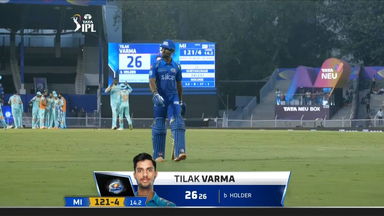 M26: MI vs LSG – Tilak Varma Wicket