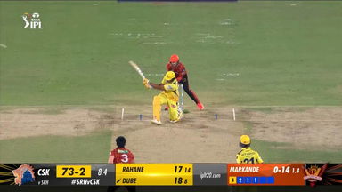 M18: SRH vs CSK – Shivam Dube Six