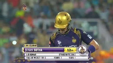 M38: KKR vs SRH – Johan Botha Wicket
