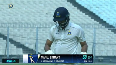 "Ranji Trophy  2022/23, Final Bengal vs Saurashtra: Manoj Tiwary's captain's knock of 68(154)
