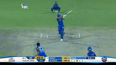 M34: DC vs MI – Rohit Sharma Six