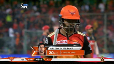 M54: RCB vs SRH – Wriddhiman Saha Wicket
