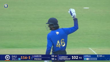 Vijay Hazare Trophy 2025-26 QF2, Uttar Pradesh vs Saurashtra: Prerak Mankad's solid knock of 67(66)