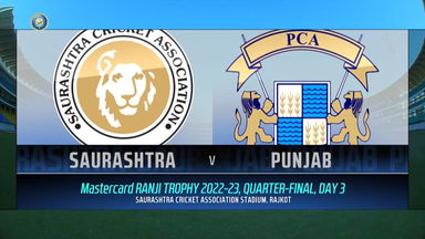 Ranji Trophy  2022/23, QF 2 Saurashtra vs Punjab  Day 3: Match Highlights