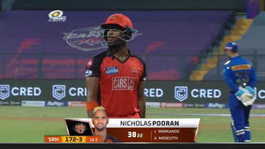 M65: MI vs SRH – Nicholas Pooran Wicket
