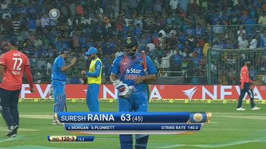 IND vs ENG 2017, 3rd T20I : Suresh Raina Wicket