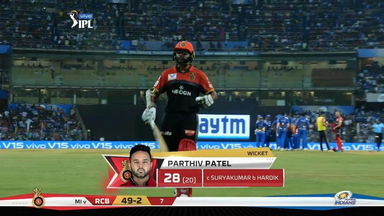 M31: MI vs RCB – Parthiv Patel Wicket