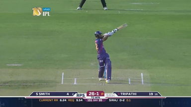 M24: RPS vs SRH   – Rahul Tripathi Six