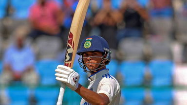 Yashasvi Jaiswal entertains in Kanpur with 72(51)