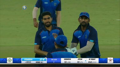 Syed Mushtaq Ali Trophy 2020-21, Services vs Vidarbha: Fall of wickets