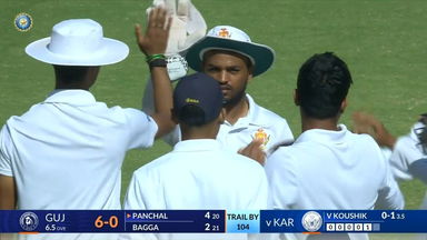 Ranji Trophy 2023/24, Gujarat vs Karnataka: Gujarat 2nd Innings Fall of Wickets