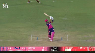 IPL 2025 M59: RR vs PBKS - Dhruv Jurel Six