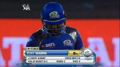 M9: RR vs MI – Rohit Sharma Wicket