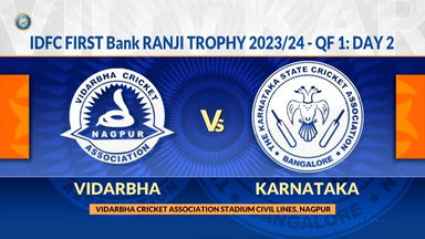 Ranji Trophy 2023/24, Vidarbha vs Karnataka, QF 1, Day 2: Match Highlights