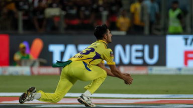 Mukesh Choudhary's spectacular running catch