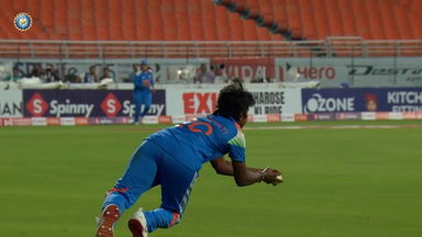 Fantastic low diving catch ft. Arundhati Reddy
