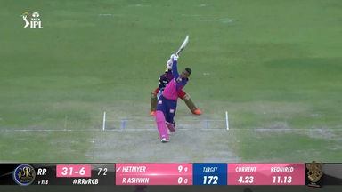 M60: RR vs RCB –  Shimron Hetmyer  Six